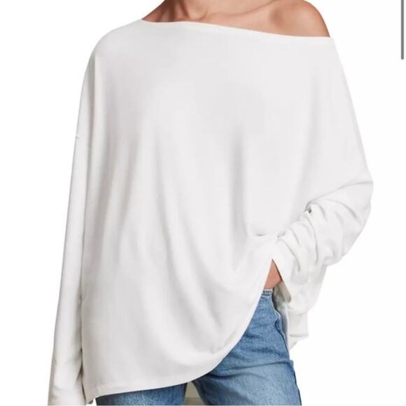 AllSaints Off the Shoulder Oversized Top - Picture 3 of 7